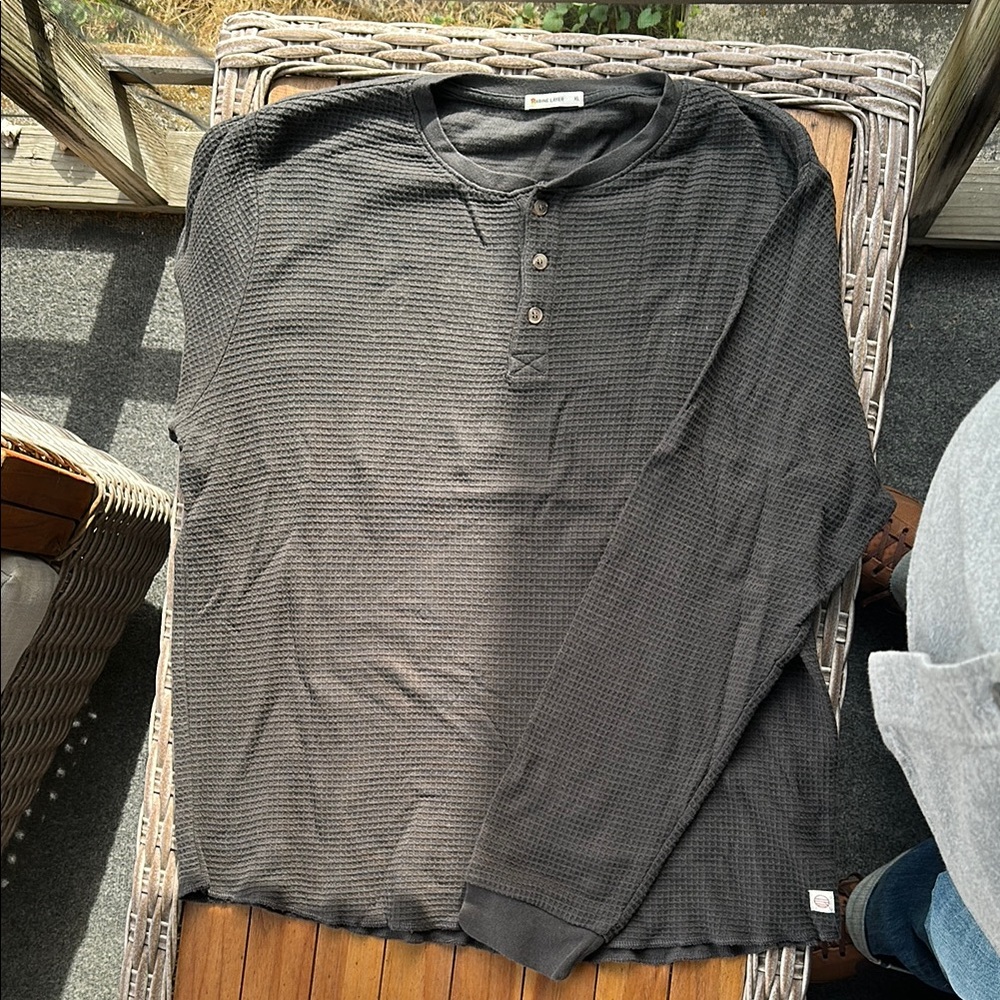 Marine Layer Men's Black Henley Shirt